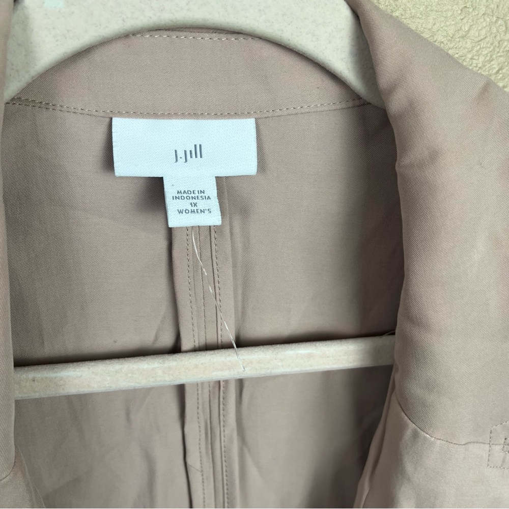 J. Jill Duster Jacket Lightweight Coat 1XL Neutral Peach - Picture 5 of 12